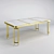 Elegant Brass Parabola Dining Table 3D model small image 1