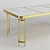 Elegant Brass Parabola Dining Table 3D model small image 2