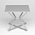 Sleek Steel Glass Magazine Table 3D model small image 2