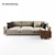 Flexform Magnum: Stylish Sofa & Matching Side Table 3D model small image 1