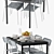 Sleek TARENDO Dining Set 3D model small image 2