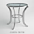 Sleek Steel Glass Magazine Table 3D model small image 1