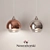 Copper Globe Pendant Lamp 3D model small image 1