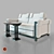 Modern Lily Sofa and Table Set 3D model small image 1
