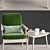 Stylish Stolab Oxford Chair, Sofa & Yngve Table Set 3D model small image 2