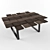 Porada Weaving Wood Table: Exquisite Craftsmanship 3D model small image 1