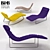 Luxurious B&B Italia Landscape Chaise 3D model small image 1