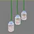 Twinkle Jars Pendant Lights 3D model small image 3