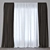 Elegant Velvet Window Curtain 3D model small image 1