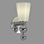 Zelda Sconce: Vintage Brass & Polished Nickel 3D model small image 1