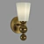 Zelda Sconce: Vintage Brass & Polished Nickel 3D model small image 2
