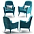 Salvador Modern Armchair 3D model small image 1