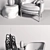 Luxury Roche Bobois Set: Mozart Bergere Chair, Silver Tree Tables, Amiral Frame Rug 3D model small image 3