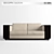 Elegant Ceccotti ICS Sofa 3D model small image 1