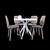 Modern Boconcept Table and Chair 3D model small image 1