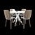 Modern Boconcept Table and Chair 3D model small image 2