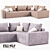 Modular Bliss: BL_101 Sofa in BKR/2TM-K-1TM/BML 3D model small image 1