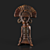 Mayan Whistle Statuette: Authentic Ceramic Art 3D model small image 3