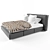 Italian Leather Bed 3D model small image 1