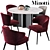 Minotti Aston: Stylish Dining Chair & Table 3D model small image 1