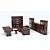 Elegant Executive Office Furniture 3D model small image 2