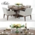 Elegant Baker Ceremony & Ojai Table Set 3D model small image 1