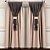 Triple Panel Window Curtains 3D model small image 1