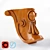 Handcrafted Carved Leg: Exquisite Woodwork 3D model small image 1