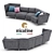 Elegant Giglio Sofa by Nicoline 3D model small image 2