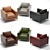 Pottery Barn Jake Armchair: Stylish and Comfortable 3D model small image 2