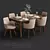 Elegant Venjakob Alexia Chair & Dining Table Set 3D model small image 1