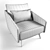 Mediterranean Style Armchair with Light Design 3D model small image 3