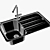 Franke Aneta Sink - Onyx Beauty for Your Kitchen 3D model small image 3