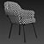 Elegant Saarinen Wood Leg Armchair 3D model small image 3