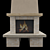 Brick Textured Fireplace 3D model small image 1