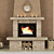 Brick Textured Fireplace 3D model small image 3