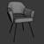 Modern Saarinen Metal Leg Armchair 3D model small image 2