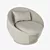 Sleek Egg Chair: 123x115x110 3D model small image 1