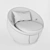 Sleek Egg Chair: 123x115x110 3D model small image 3