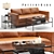 Pottery Barn Jake Set: 3D sectional, coffee table, lamp & decor 3D model small image 1