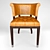 Merlot Finish Dining Arm Chair 3D model small image 1