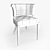 Merlot Finish Dining Arm Chair 3D model small image 3