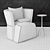 Modern Elegance: Arko Armchair 3D model small image 2