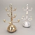 Gilded White Candle Holder 3D model small image 2