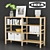 Stylish IKEA IVAR Storage with Decor 3D model small image 1