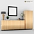 Elegant Symphony Sideboard, Cabinet & Mirror Set 3D model small image 1