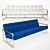 Elegant Goldfinger Apartment Sofa 3D model small image 1