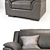 Luxe Leather Sofa Chair: Contemporary Elegance 3D model small image 2