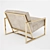 Sleek Frame Lounge Chair 3D model small image 2