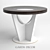 Modern White Magazine Table with Glass Top 3D model small image 1